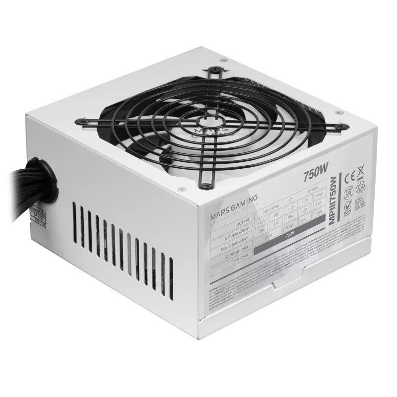 Mars Gaming MPIII750W Fonte de Alimentação 750 W 20+4 pin ATX ATX Branca