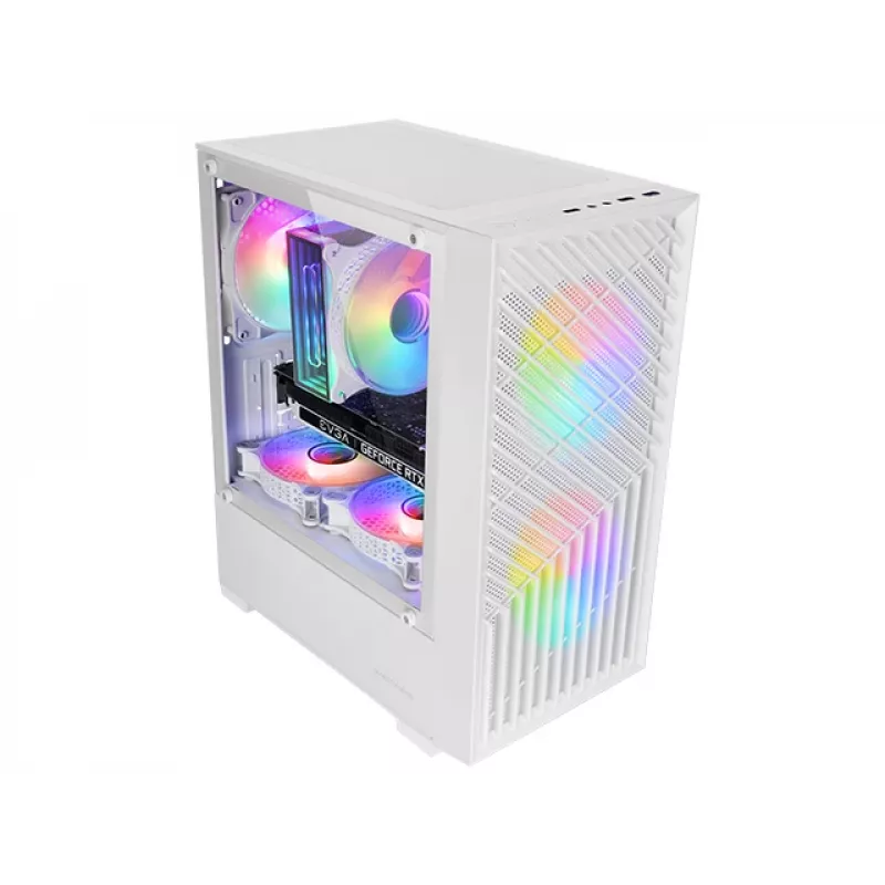 Caixa Mini Tower Mars Gaming MC-VORTEXW branca