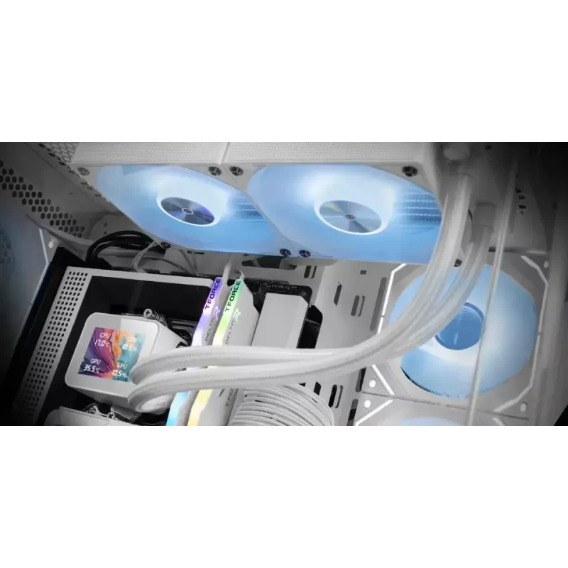 Mars Gaming ML-VISION240W Refrigeração líquida AIO para CPU, 240 mm, RGB, branco