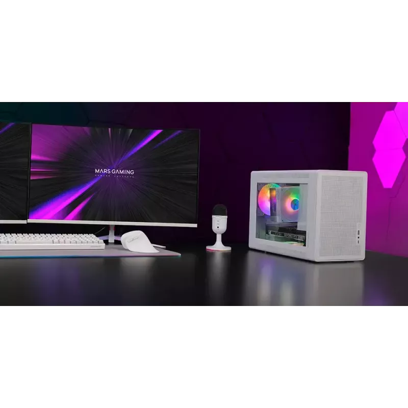 Caixa de computador Mars Gaming MCXPSW mATX branca