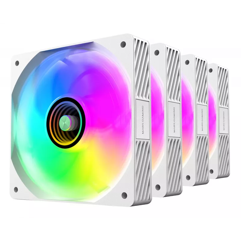 Sistema de refrigeração para computador Mars Gaming MFSI4KITW ventoinha para caixa de computador 12 cm branca