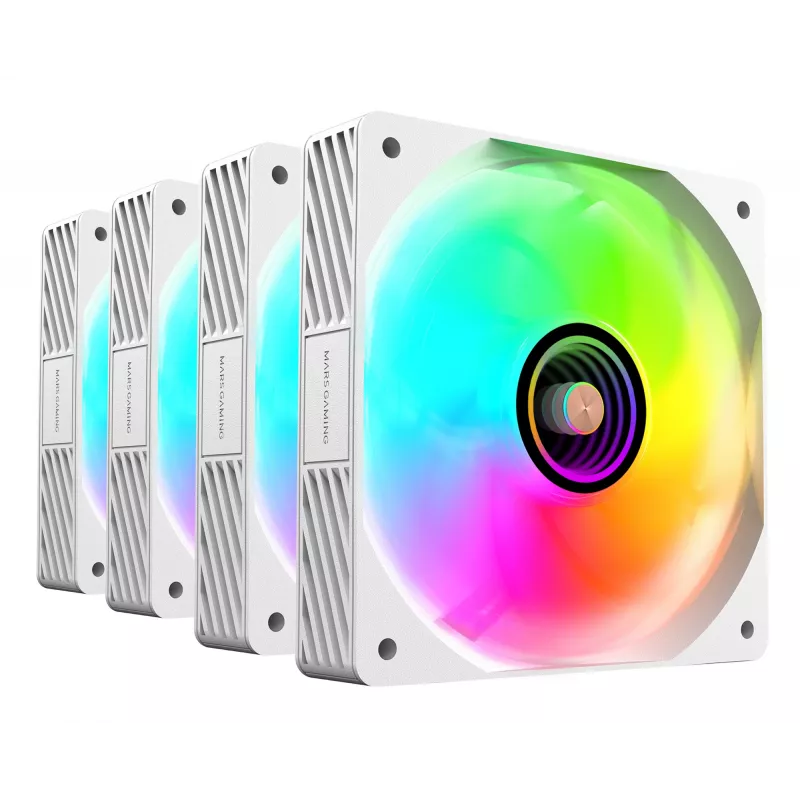 Sistema de refrigeração para computador Mars Gaming MFSI4KITW ventoinha para caixa de computador 12 cm branca