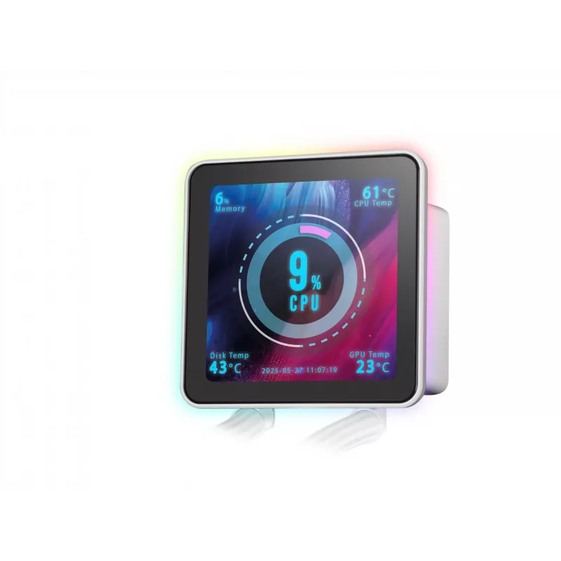 Refrigeração líquida all-in-one para processador Mars Gaming ML-VISIONPRO240W 12 cm branca 1 unid.
