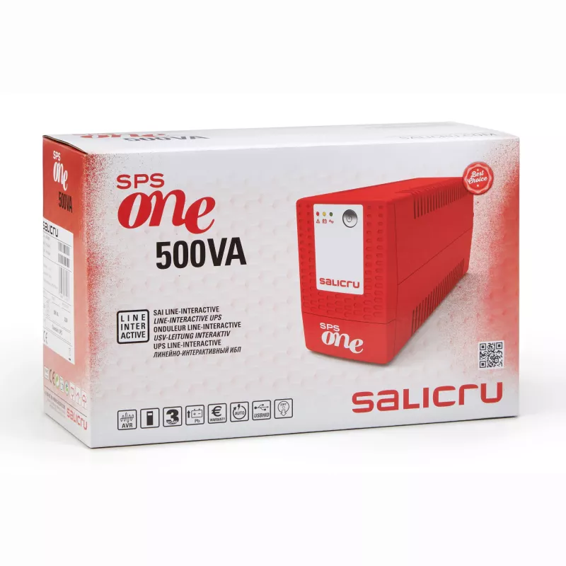 Salicru SPS 500 ONE, line-interactive, 0,5 kVA, 240 W, sinusoidal, 162 V, 290 V