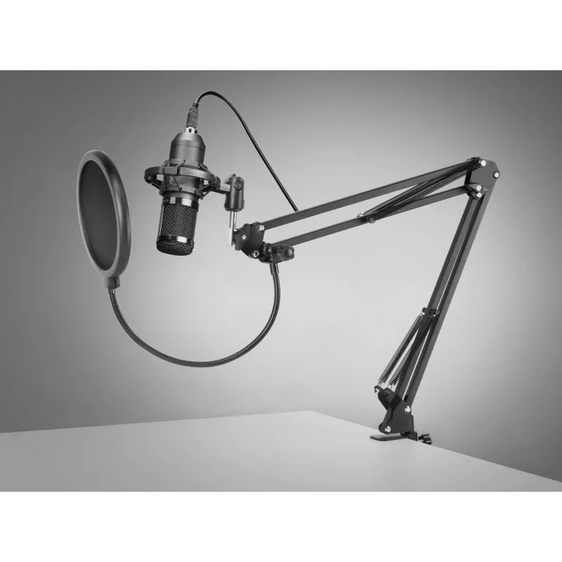 Microfone de ultra-alta definição Mars Gaming para streaming preto