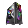 Caixa de computador Mars Gaming MC777, ATX, iluminação ARGB, preto, PC, preto, ATX, micro ATX, Mini-ITX, azul, verde, vermelho, 15,8 cm, 31,8 cm