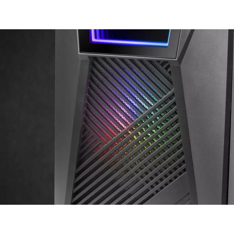 Caixa de computador Mars Gaming MC777, ATX, iluminação ARGB, preto, PC, preto, ATX, micro ATX, Mini-ITX, azul, verde, vermelho, 15,8 cm, 31,8 cm