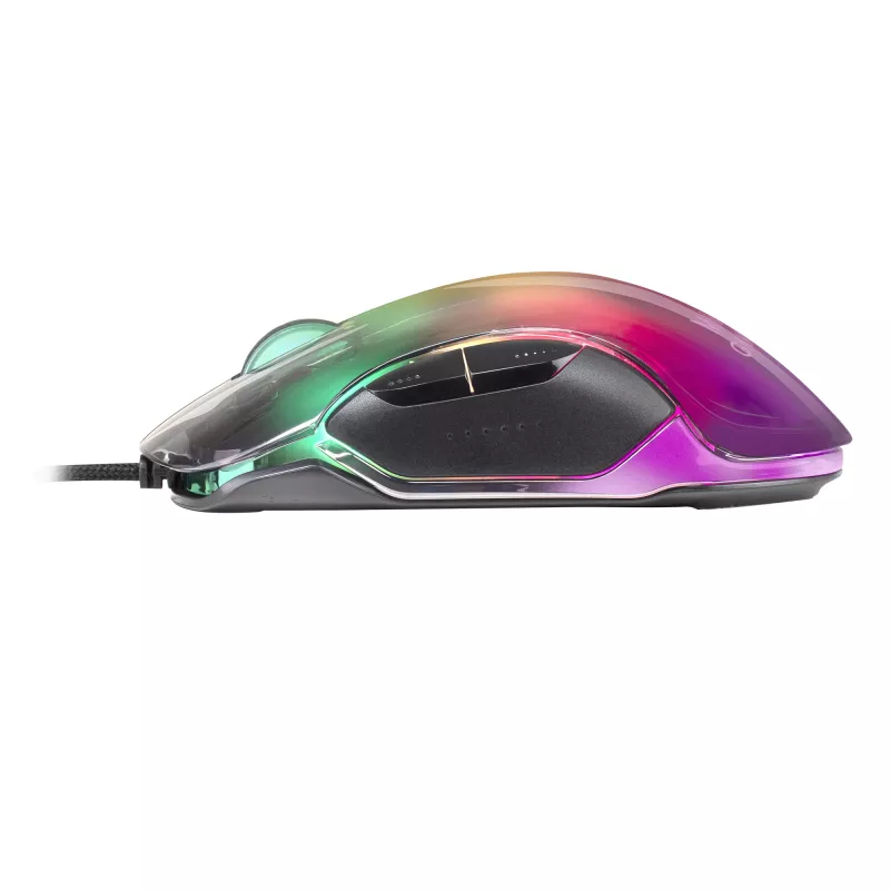 Rato gaming Mars Gaming MMGLOW RGB Chroma-Glow com acabamento espelhado 12800 DPI preto