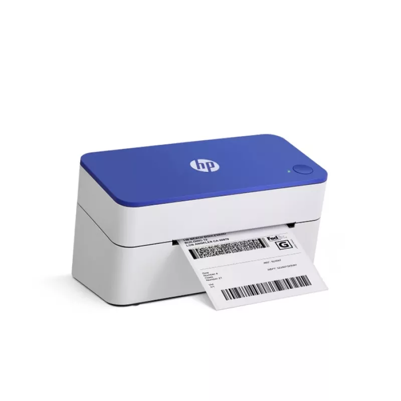 Impressora de etiquetas térmica direta HP HPKE100 203 x 203 DPI 127 mm/s com fios USB branco/azul