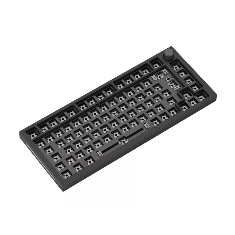 Barebone de teclado GLORIOUS GMMK Pro — caixa de alumínio 75%, preto, 332×135×32 mm, 1,5 kg