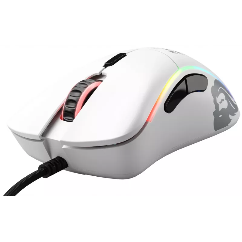 Rato Glorious Gaming Glorious Model D Minus - branco mate, para destros, ótico, USB Type-A, 3200 DPI, 1 ms, branco