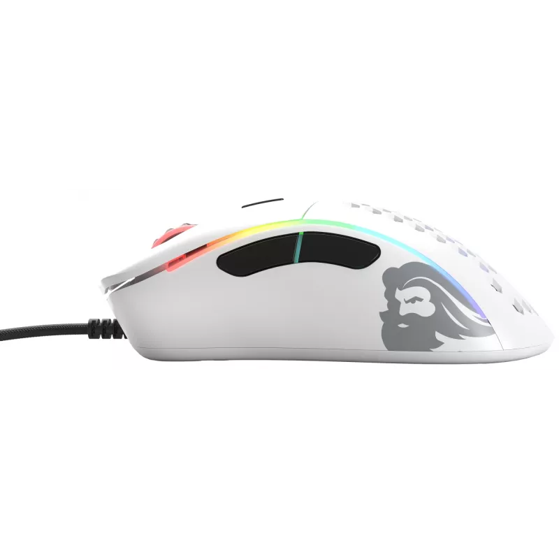Rato Glorious Gaming Glorious Model D Minus - branco mate, para destros, ótico, USB Type-A, 3200 DPI, 1 ms, branco