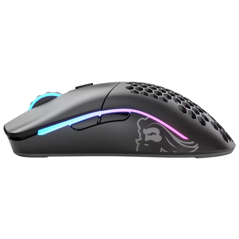 Rato Glorious Gaming Glorious Model O Wireless - preto mate, para destros, ótico, RF sem fios, 19000 DPI, 1 ms, preto