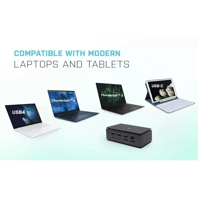 Docking station i-tec Metal USB4 Dual 4K HDMI DP com Power Delivery 80 W + carregador universal 100 W