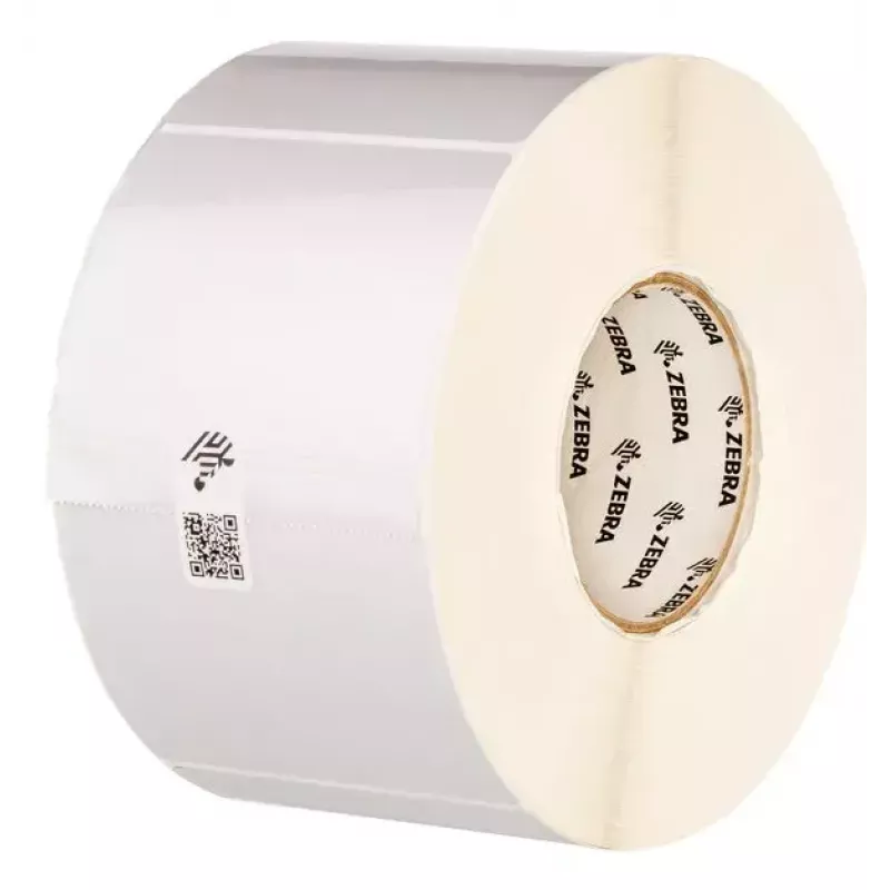 Rolo de etiquetas autocolantes Zebra Z-Ultimate 3000T Silver Permanent Adhesive