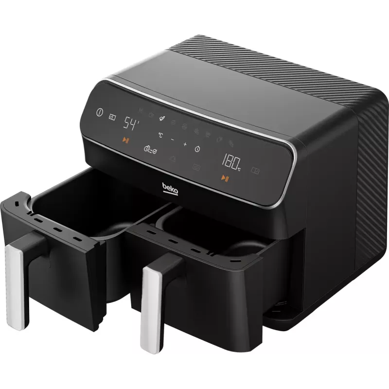 Fritadeira de ar quente Beko FRL5388B ExpertFry, 8,5 L, 2400 W, preto, controlo tátil