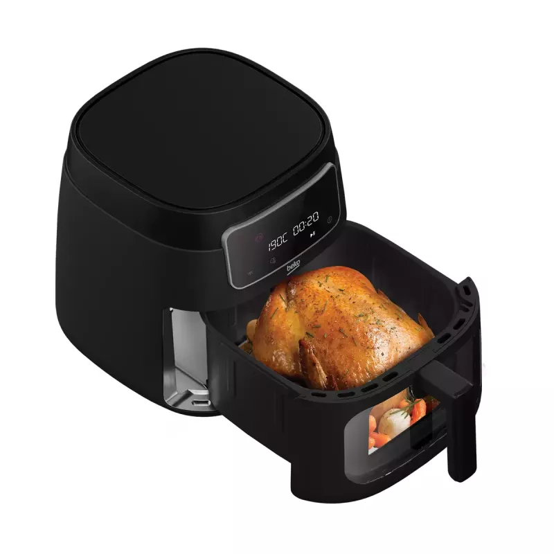Fritadeira de ar quente BEKO FRL3374B, 7,6 l, 1750 W, preto, controlo tátil, 9 programas, 35–200 °C