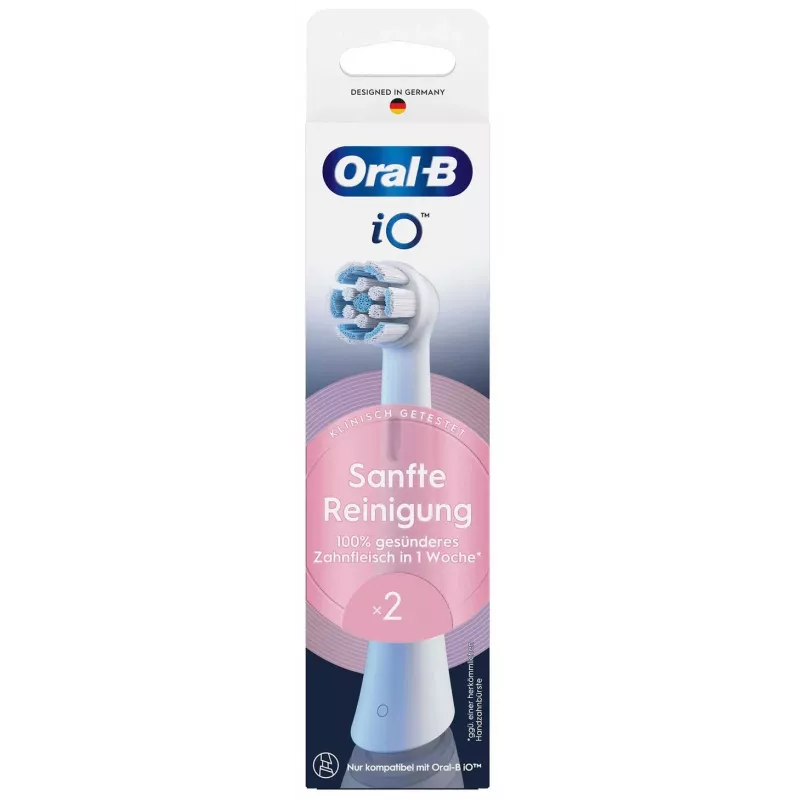 Cabeças de escova para escova de dentes elétrica Oral-B iO Gentle Cleaning, branco, pack de 2