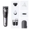 Aparador de barba BRAUN BeardTrimmer 9 80789785, 20 níveis de comprimento, 0,5–20 mm, rede/bateria, húmido e seco, cinzento