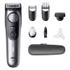 Aparador de barba BRAUN BeardTrimmer 9 80789785, 20 níveis de comprimento, 0,5–20 mm, rede/bateria, húmido e seco, cinzento