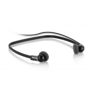 Auscultadores Philips LFH0234, com fios, de pescoço, música, preto