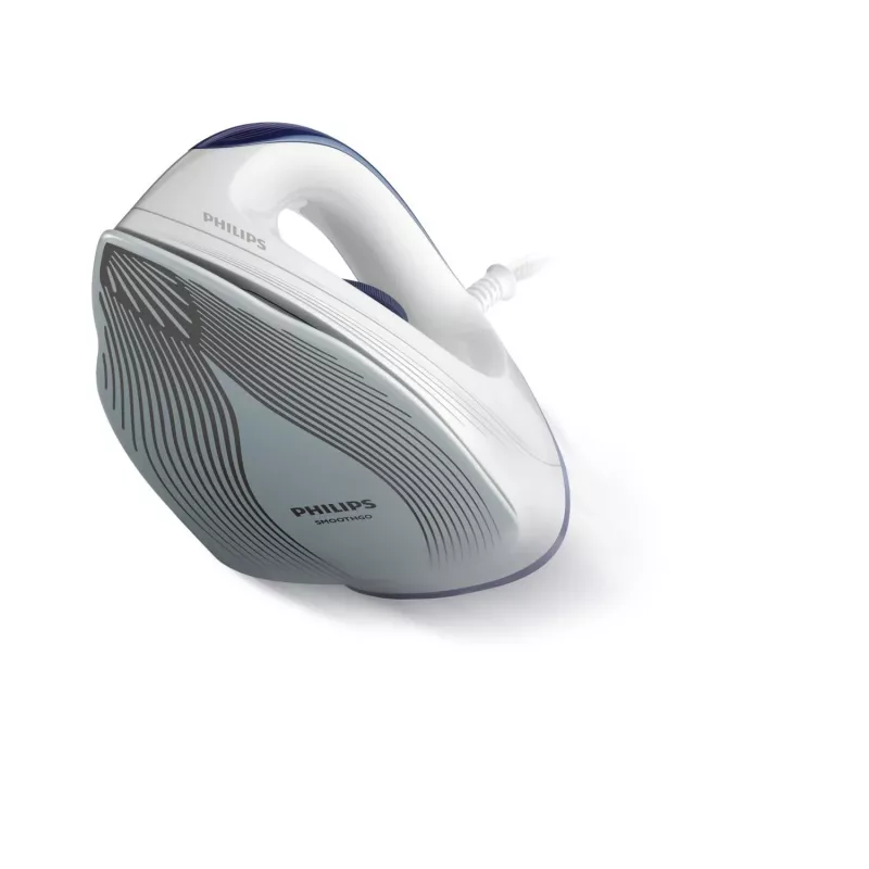 Ferro de engomar a seco Philips GC160/02, ferro de engomar a seco, base DynaGlide, 1,8 m, branco, 1200 W