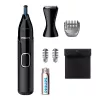 Aparador de Pelos do Nariz Philips 5000 NT5650/16 – a pilhas, AA, à prova de água, lâminas de aço inoxidável, 3 pentes de corte, estojo de viagem