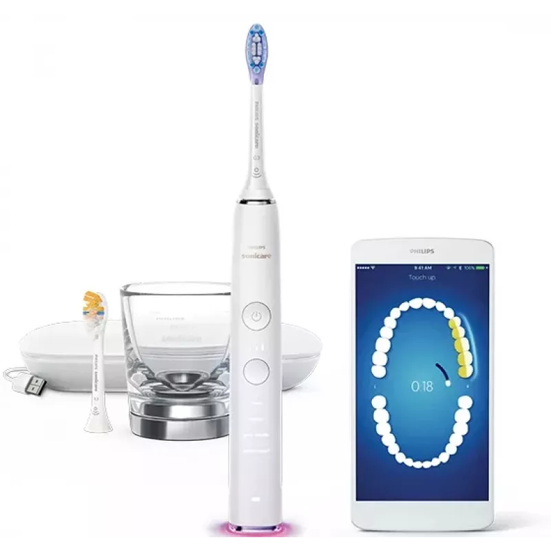 Escova de Dentes Elétrica Sónica Philips Sonicare DiamondClean Smart DiamondClean Smart HX9917/88 com 2 acessórios e App