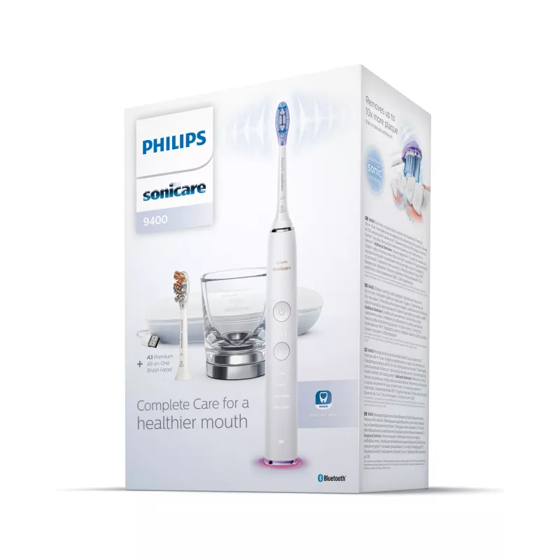 Escova de Dentes Elétrica Sónica Philips Sonicare DiamondClean Smart DiamondClean Smart HX9917/88 com 2 acessórios e App