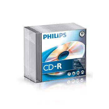 CD-R Philips CR7D5NS10/00, 52x, CD-R, 700 MB, 10 unid.