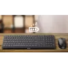 Teclado e rato Philips 3000 series SPT6307B/31 universal RF sem fios QWERTY inglês preto
