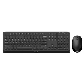 Teclado e rato Philips 3000 series SPT6307B/31 universal RF sem fios QWERTY inglês preto