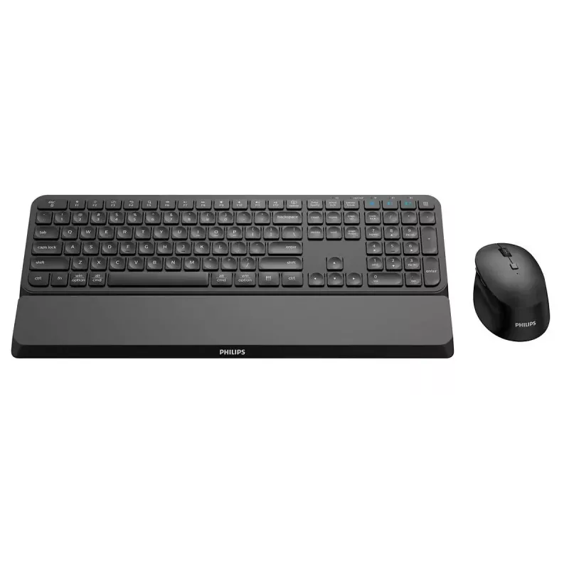 Teclado e rato Philips 6000 series SPT6607B/31 universal RF sem fios + Bluetooth preto