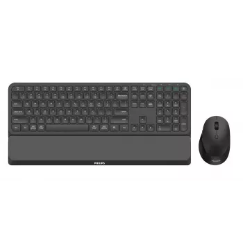 Teclado e rato Philips 6000 series SPT6607B/31 universal RF sem fios + Bluetooth preto