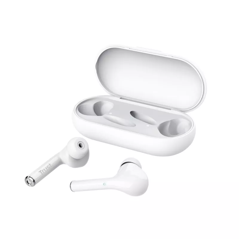 Headset Trust Nika True Wireless Stereo (TWS) intra-auricular chamadas/música branco