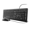 Teclado e rato Trust Primo universal USB AZERTY belga preto