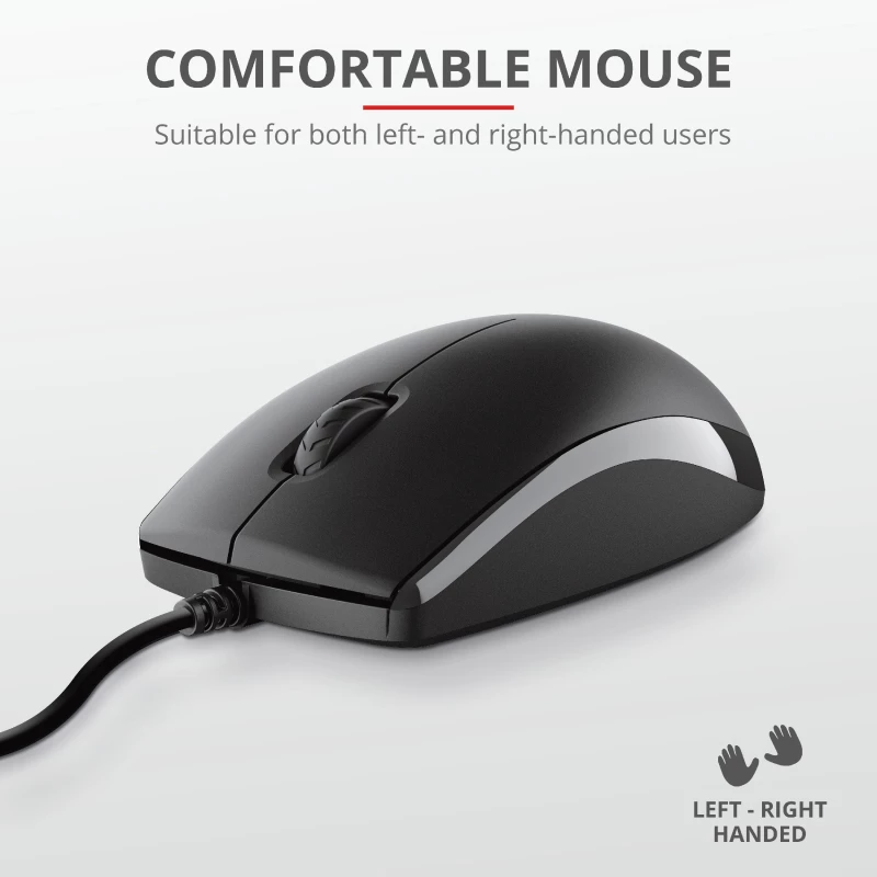 Teclado e rato Trust Primo universal USB AZERTY belga preto
