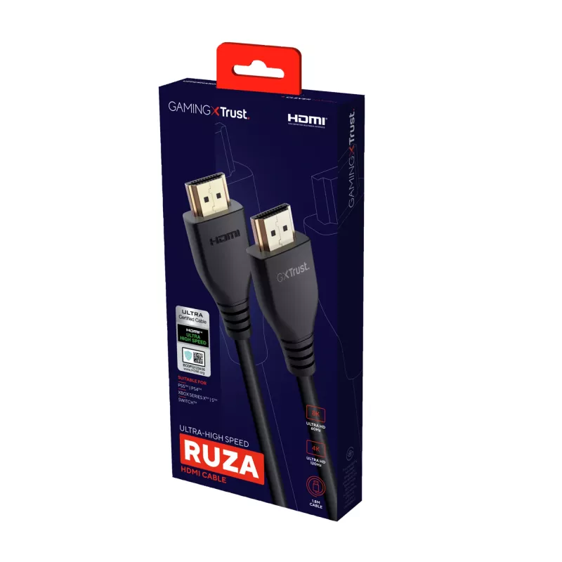 Cabo HDMI Trust GXT 731 Ruza 1,8 m HDMI Type-A (Standard)
