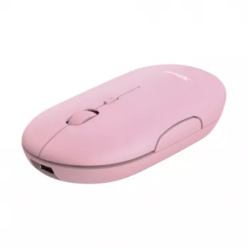 Rato Trust Puck escritório ambidestro RF sem fios + Bluetooth ótico 1600 DPI