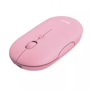 Rato Trust Puck escritório ambidestro RF sem fios + Bluetooth ótico 1600 DPI