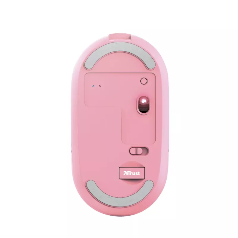 Rato Trust Puck escritório ambidestro RF sem fios + Bluetooth ótico 1600 DPI