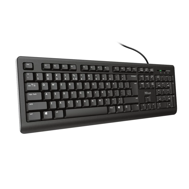 Teclado Trust Primo universal USB AZERTY belga preto