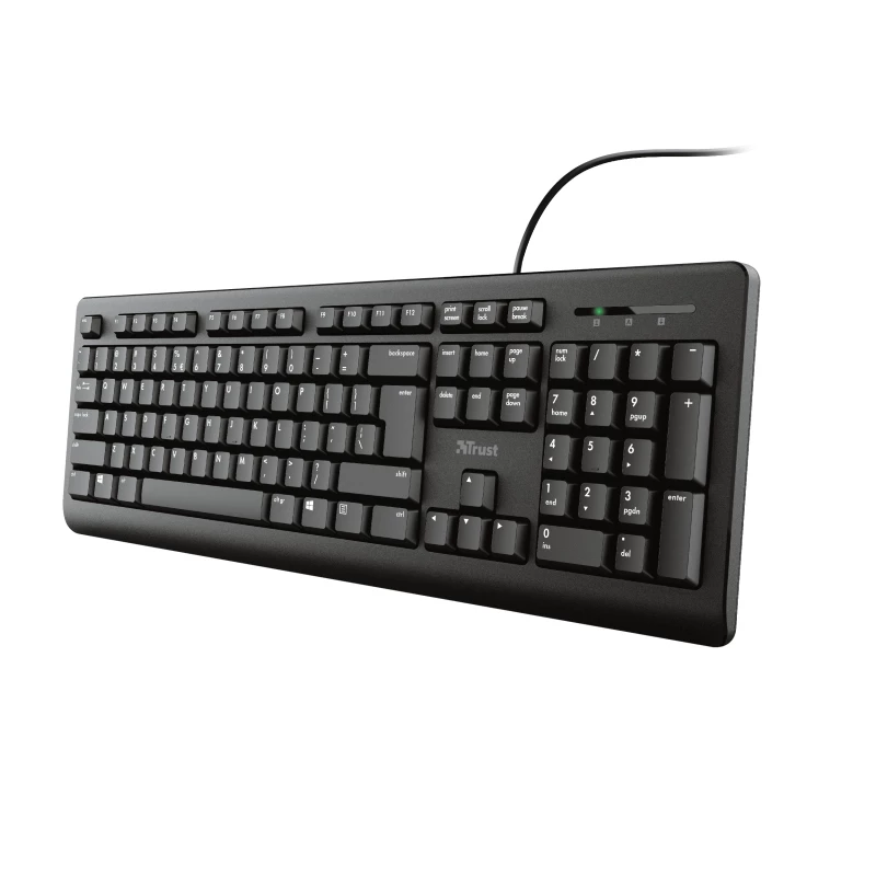 Teclado Trust Primo universal USB AZERTY belga preto