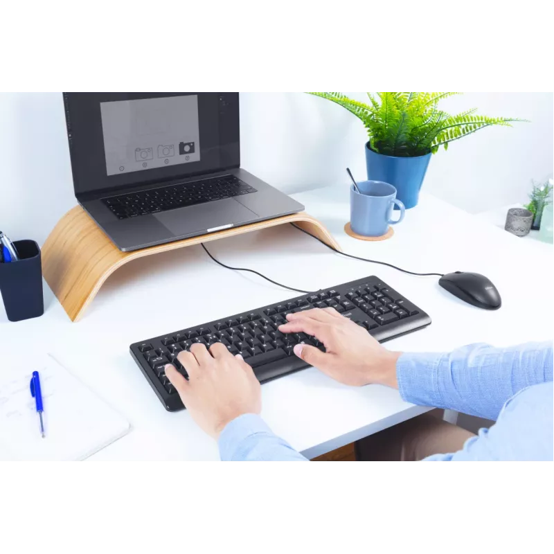 Teclado Trust Primo universal USB AZERTY belga preto