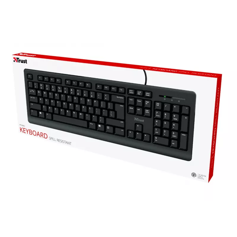 Teclado Trust Primo universal USB AZERTY belga preto