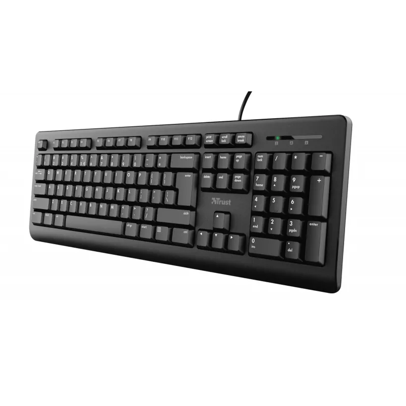 Teclado e rato Trust Primo escritório USB QWERTY alemão preto
