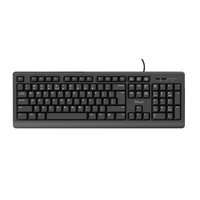 Teclado e rato Trust Primo escritório USB QWERTY alemão preto