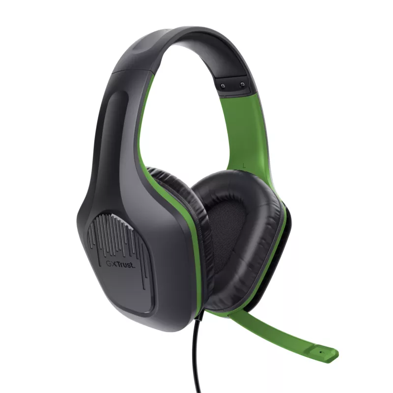Headset Trust GXT 415X ZIROX com fios arco de cabeça gaming preto, verde