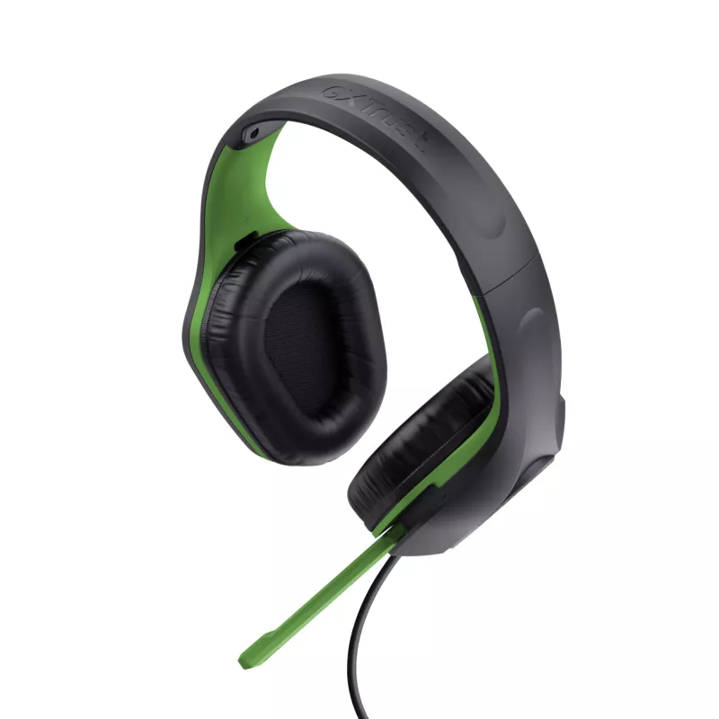 Headset Trust GXT 415X ZIROX com fios arco de cabeça gaming preto, verde