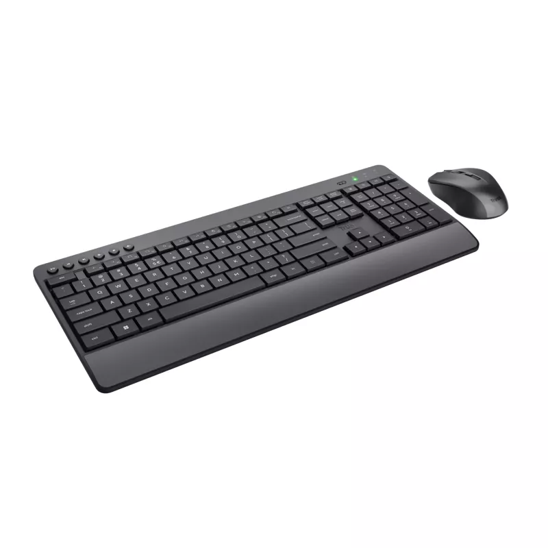 Teclado e rato Trust Trezo escritório RF sem fios AZERTY belga preto